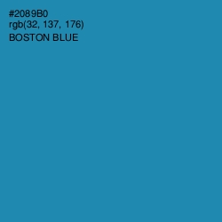 #2089B0 - Boston Blue Color Image